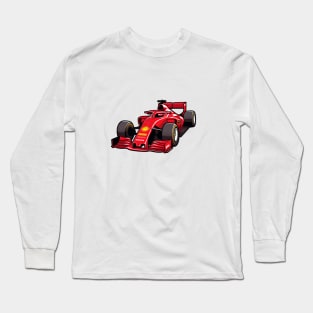 Red Formula 1 Car Long Sleeve T-Shirt